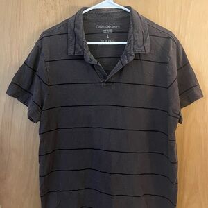 Calvin Klein Jeans Men's Dark Gray Polo Shirt